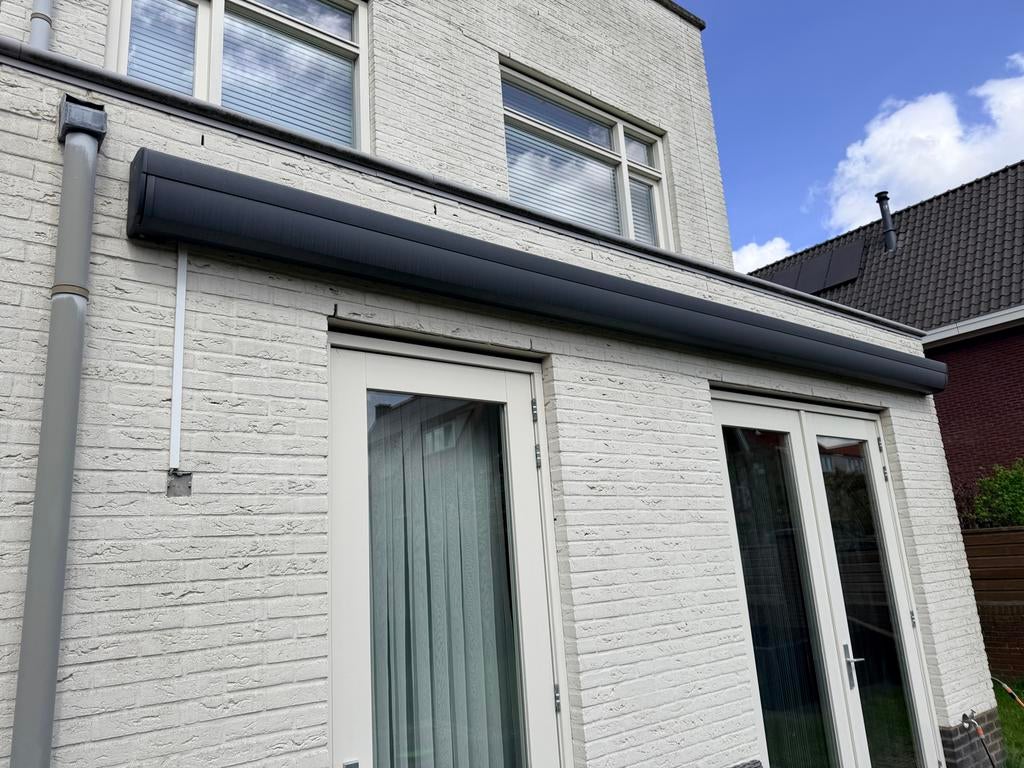 Zonnescherm met Somfy motor - Werkend te zien, Ophalen, Gebruikt, 450 cm of meer, Elektrisch