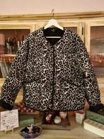 Jasje gewatteerd panterprint 42/44 Nieuw, Kleding | Dames, Jassen | Winter, Ophalen of Verzenden, Nieuw, Maat 42/44 (L), Bruin