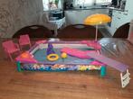 Barbie zwembad met werkende fontein en accessoires, Ophalen, Gebruikt, Meisje
