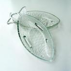 2 vintage VIS SCHALEN glas persglas France Mid Century retro, Gebruikt, Ophalen of Verzenden, Overige stijlen, Glas