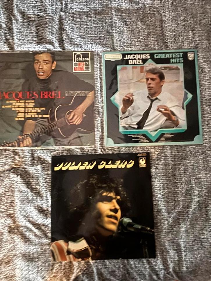 LP's Jacques Brel en Julien Clerc - Franse chansons, Cd's en Dvd's, Vinyl | Pop, Gebruikt, 1960 tot 1980, 12 inch, Ophalen of Verzenden