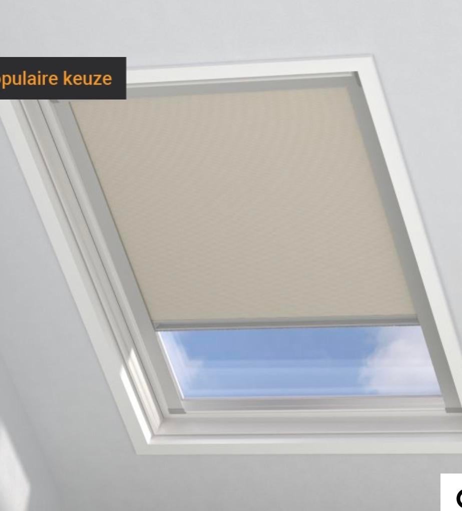 2 stuks Velux verduisterend rolgordijn GGL CK-06 beige, Minder dan 50 cm, Beige, Nieuw, Ophalen of Verzenden