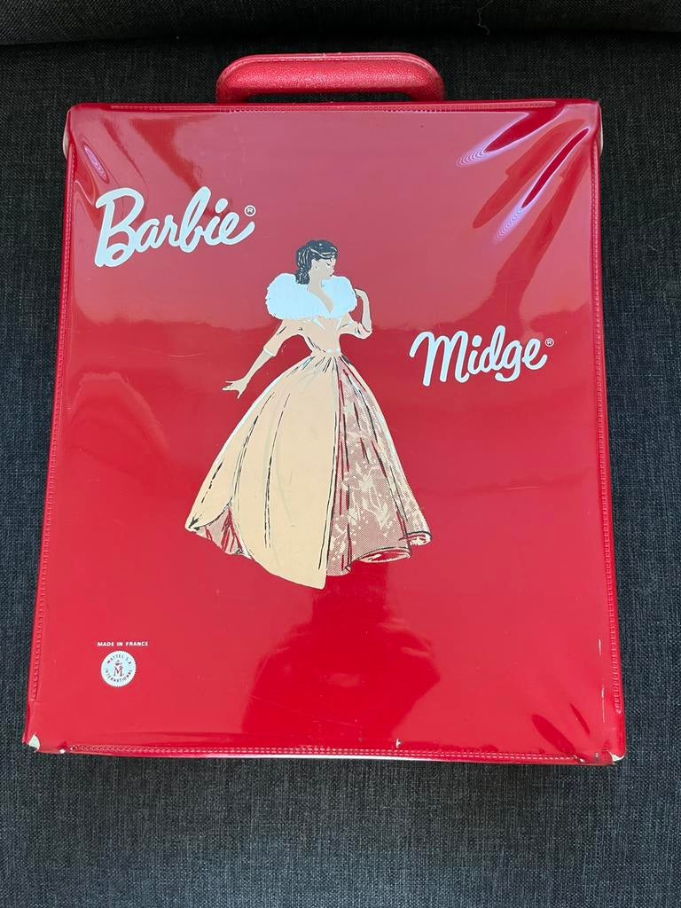 Rode Barbie koffer Midge, Verzamelen, Poppen, Gebruikt, Accessoires, Ophalen