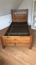 Ikea Hemnes bed | 90x200 + nachtkastje, Ophalen, 90 cm, Eenpersoons, Bruin