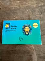 Crypto stamp leeuw groen, Ophalen of Verzenden