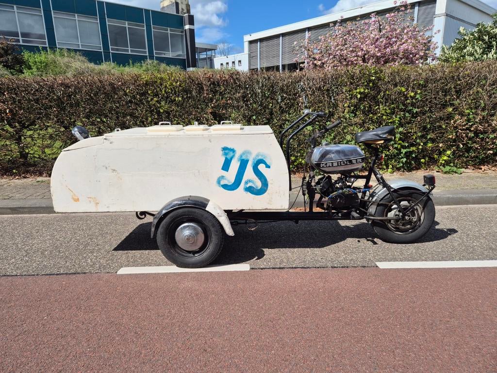 Bakbrommer Huisman Carrier met kenteken!, Fietsen en Brommers, Ophalen, Gebruikt