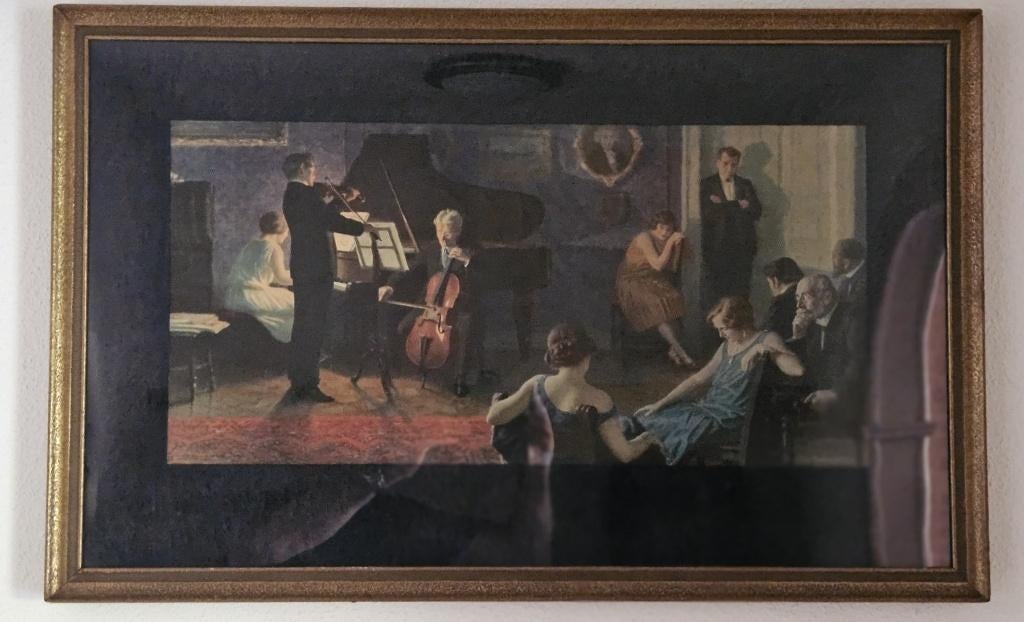 Schilderij Max Pietschman in fraaie lijst, Ophalen of Verzenden