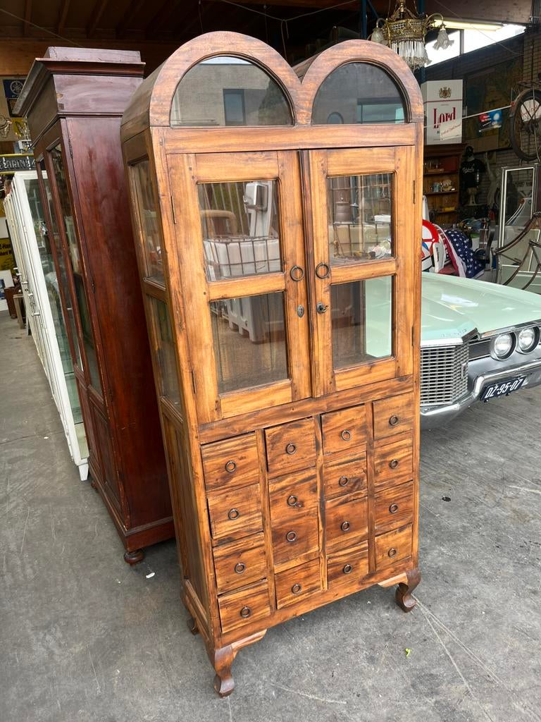 Antieke buffetkast, grutterskast, Ophalen, Gebruikt, Met deur(en), Teakhout