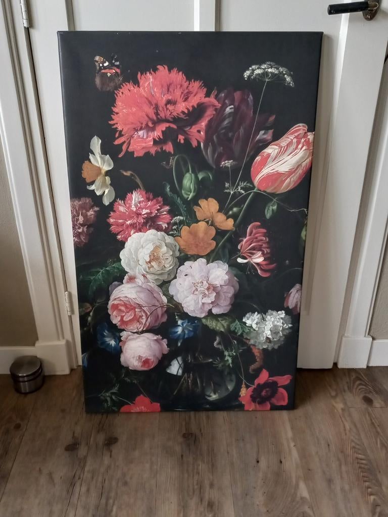 Canvas schilderij bloemen - Klassieke stijl voor veranda, Ophalen