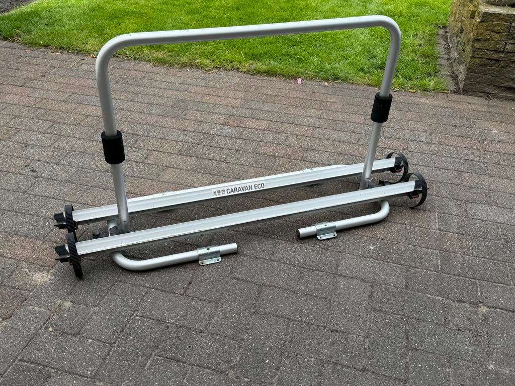 Fietsendrager voor caravan dissel, Ophalen, Gebruikt