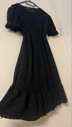 Zwarte Broderie Jurk met Pofmouwen maat M (nieuw), Ophalen of Verzenden, Nieuw