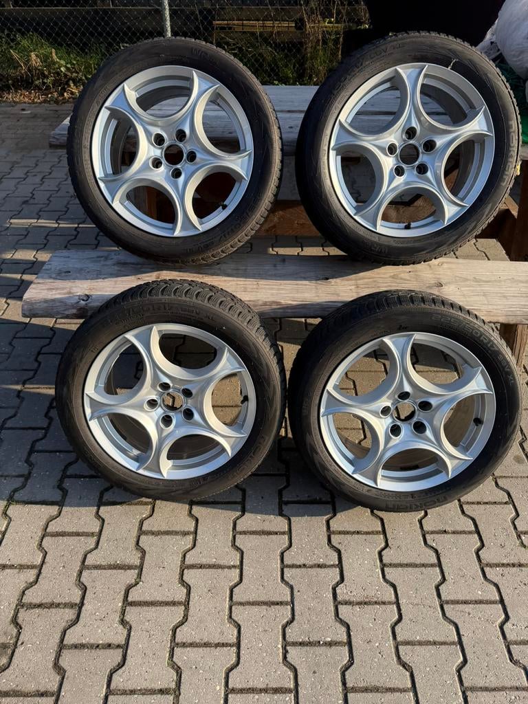 Alfa velgen 225/50R17 winterwielen, Ophalen, Velg(en), 17 inch, Winterbanden