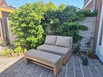 Houten lounge bankje tuin, Ophalen, Zo goed als nieuw, Hout