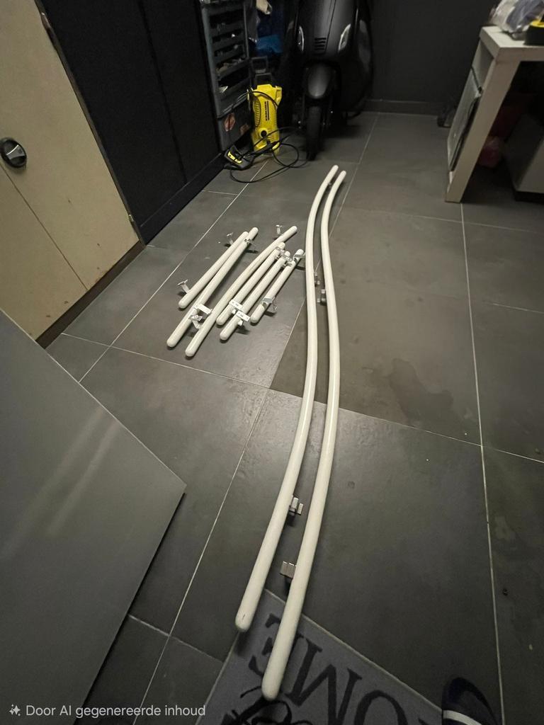 Trapleuning - Wit - Rond - meerdere formaten, Ophalen, Gebruikt, Minder dan 2 meter