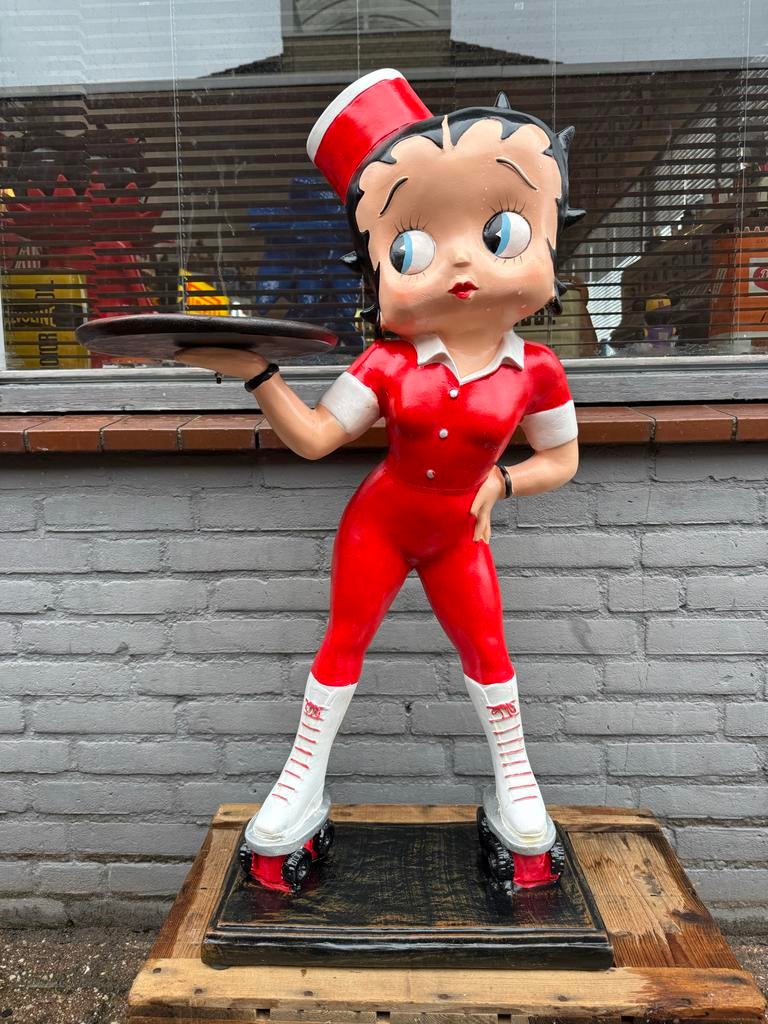 Groot Betty Boop beeld op rolschaatsen, Ophalen, Gebruikt, Mens