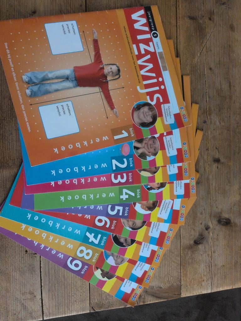 Wizwijs Werkboeken Jaargroep 5, Blok 1-9 (compleet), Boeken, Ophalen of Verzenden, Gelezen, Overige niveaus, Wiskunde A
