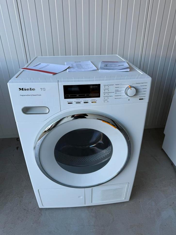 Miele T1 - FragranceDos & SteamFinish - Warmtepompdroger, Witgoed en Apparatuur, Wasdrogers, Zo goed als nieuw, Overige typen