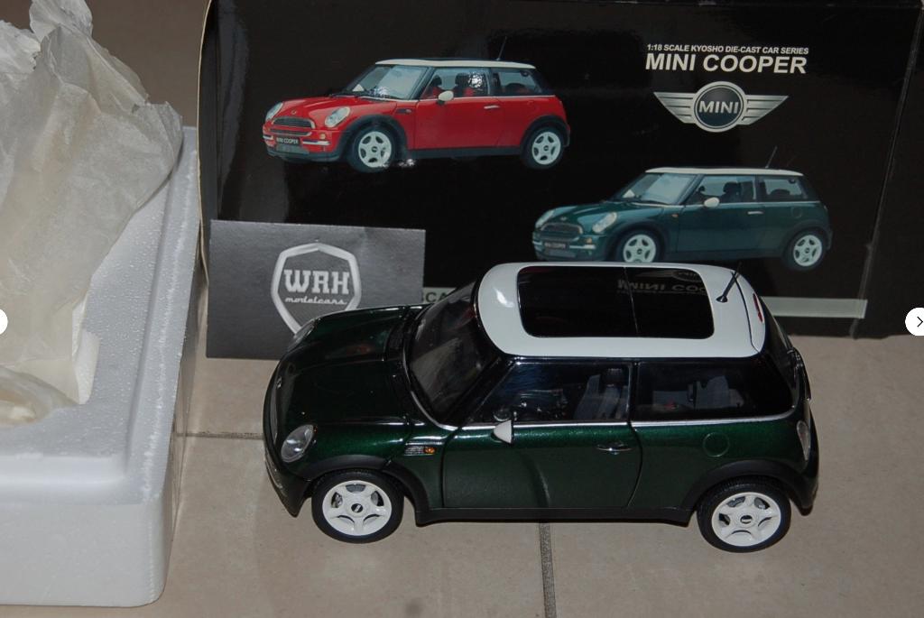 1:18 MINI COOPER green Kyosho diecast open in box WRH, Hobby en Vrije tijd, Modelauto's | 1:18, Verzenden, Zo goed als nieuw, Auto
