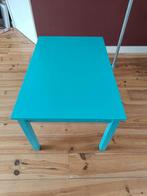 Salontafel hout turquoise ca 60x90, Ophalen, Gebruikt, 100 tot 150 cm, 50 tot 75 cm
