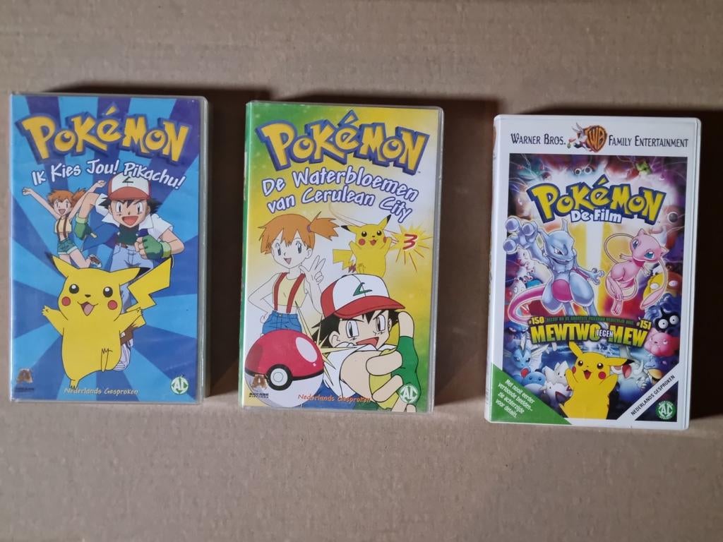 Pokémon VHS Collectie: De Film, Waterbloemen, Ik Kies Jou!, Cd's en Dvd's, VHS | Kinderen en Jeugd, Gebruikt, Tekenfilm, Alle leeftijden