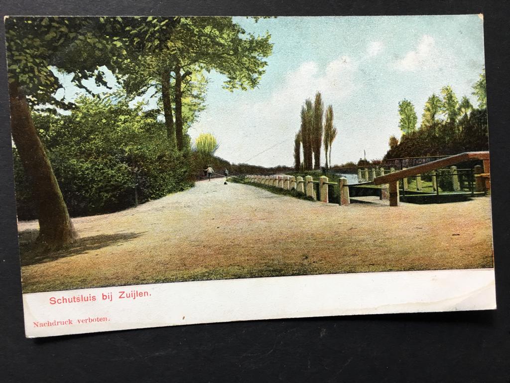 Oude ansicht van de Schutsluis bij Zuijlen  (ca. 1905)., Ophalen of Verzenden, Voor 1920, Ongelopen, Utrecht