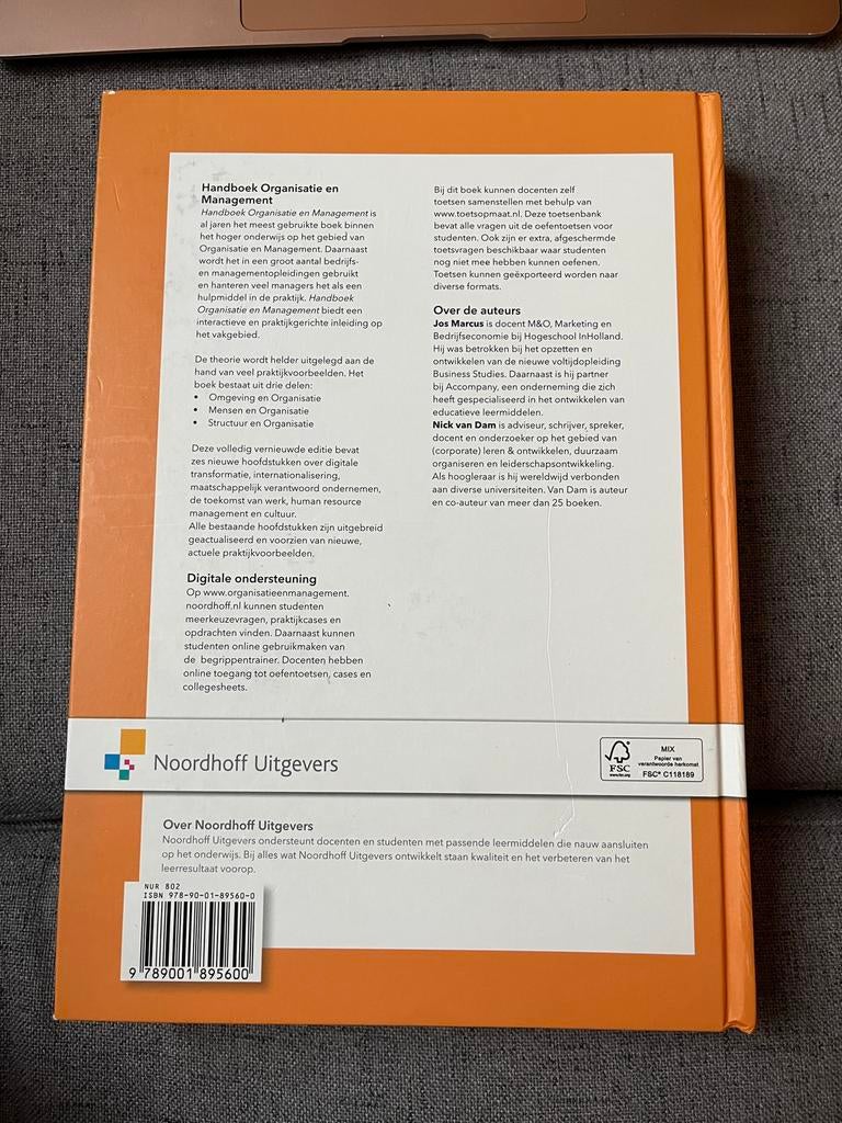 Handboek Organisatie en Management - Studieboek, Ophalen of Verzenden, Zo goed als nieuw, Management