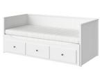 Ikea Hemnes uitschuifbaar bed, Huis en Inrichting, Slaapkamer | Bedden, Ophalen, Gebruikt, Wit, Tweepersoons