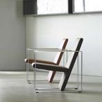 Set van 2 Arco Spine design fauteuils zgan opnieuw bekleed, Huis en Inrichting, Ophalen of Verzenden, Zo goed als nieuw, Zwart