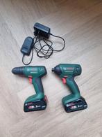 Bosch 18v Boormachine & Schroeftol Set met Accu's, Gebruikt, Variabele snelheid, Ophalen of Verzenden, Boor- en Schroefmachine