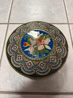 Vintage kraaltjes koekblik 21 cm, Verzenden, Gebruikt, Koek(jes)