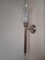Verzilverde wandlantaarn / windlicht, Antiek en Kunst, Ophalen of Verzenden
