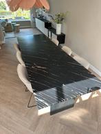 Eettafel marmer look zwart 300x100 - 8 personen, Huis en Inrichting, Tafels | Eettafels, Ophalen, Gebruikt, 100 tot 150 cm, 200 cm of meer