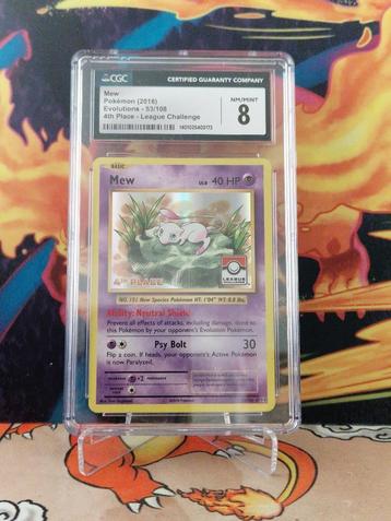 CGC 8 Mew - Evolutions 53/108 - 4th Place League Challenge beschikbaar voor biedingen