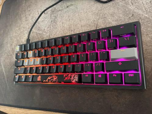 Ducky one 2 mini rgb MX silent (red), Computers en Software, Toetsenborden, Zo goed als nieuw, Qwerty, Bedraad, Gaming toetsenbord