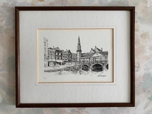 Ets   , Jos   van   Dijk    .     1913 - 2000, Antiek en Kunst, Kunst | Etsen en Gravures, Ophalen of Verzenden