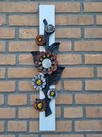 Vintage retro bloementak muurhanger/kunstwerk 60 cm, Ophalen of Verzenden, Gebruikt