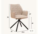 2x Dimehouse eetkamer stoelen draaistoel, Huis en Inrichting, Ophalen, Zo goed als nieuw, Overige kleuren, Twee
