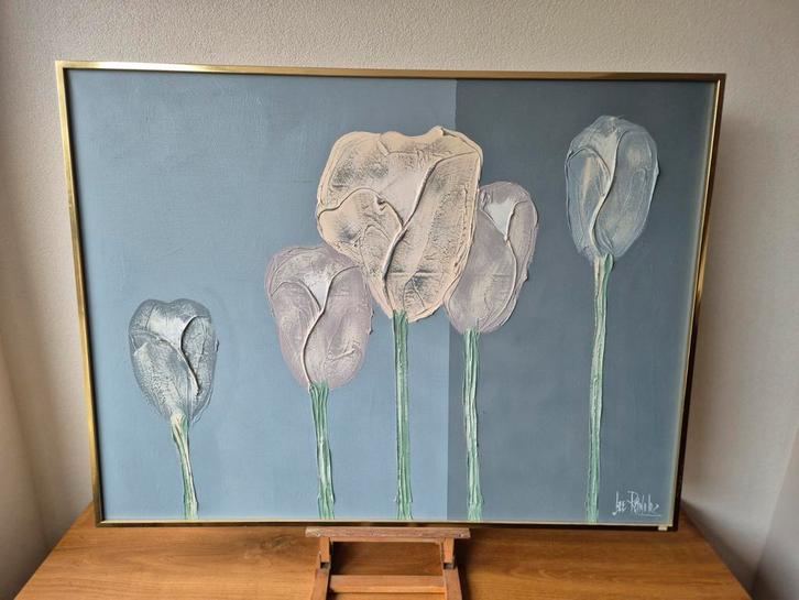 Schilderij Lee Reinholtz - Bloemen, Huis en Inrichting, Woonaccessoires | Schilderijen, Tekeningen en Foto's, Zo goed als nieuw