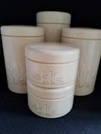 Beige Brabantia set voorraadbussen lelietjes-van-dalen, Ophalen of Verzenden, Zo goed als nieuw