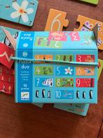 Djeco duo puzzel cijfers dieren in mooi doosje tellen, Kinderen en Baby's, Ophalen of Verzenden, Zo goed als nieuw