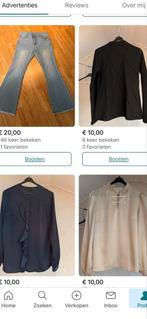 Dames Blouse & Flared Jeans Maat 40, Ophalen of Verzenden, Zo goed als nieuw, Blauw, W30 - W32 (confectie 38/40)