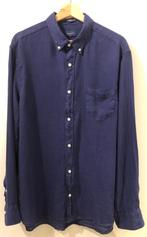 Heren blouse, midden/donker blauw, linnen van GANT, Blauw, Ophalen of Verzenden, Gant, Gedragen