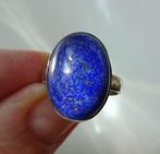 Vintage zilveren ring: lapis lazuli cabochon, Sieraden, Tassen en Uiterlijk, Antieke sieraden, Ophalen of Verzenden, Zilver, Ring