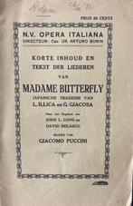 Madame Butterfly tekstboekje 1928 Puccini, Gelezen, G. Puccini, Artiest, Ophalen of Verzenden