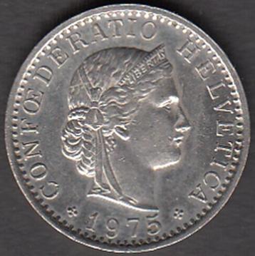 Zwitserland 20 Rappen 1975 in munthouder  beschikbaar voor biedingen