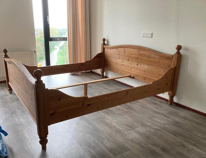 LAATSTE KANS!!! Massief grenen bed 180x200, Huis en Inrichting, Slaapkamer | Bedden, Gebruikt, Tweepersoons, 180 cm, Hout, Ophalen