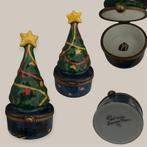 Limoges France 3D kerstboom pillendoosje, Verzenden