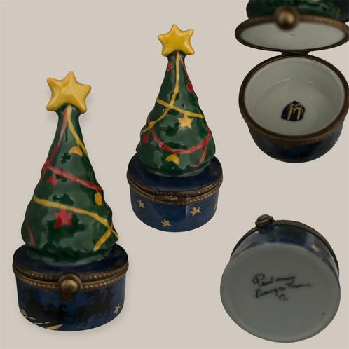 Limoges France 3D kerstboom pillendoosje, Antiek en Kunst, Kunst | Niet-Westerse kunst, Verzenden