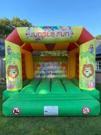 Jungle fun springkussen diertjes te huur €50, Ophalen, Gebruikt