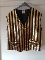 Gouden gestreept gilet - Carnaval of themafeest, Carnaval, Onbekend, Overige maten, Ophalen of Verzenden